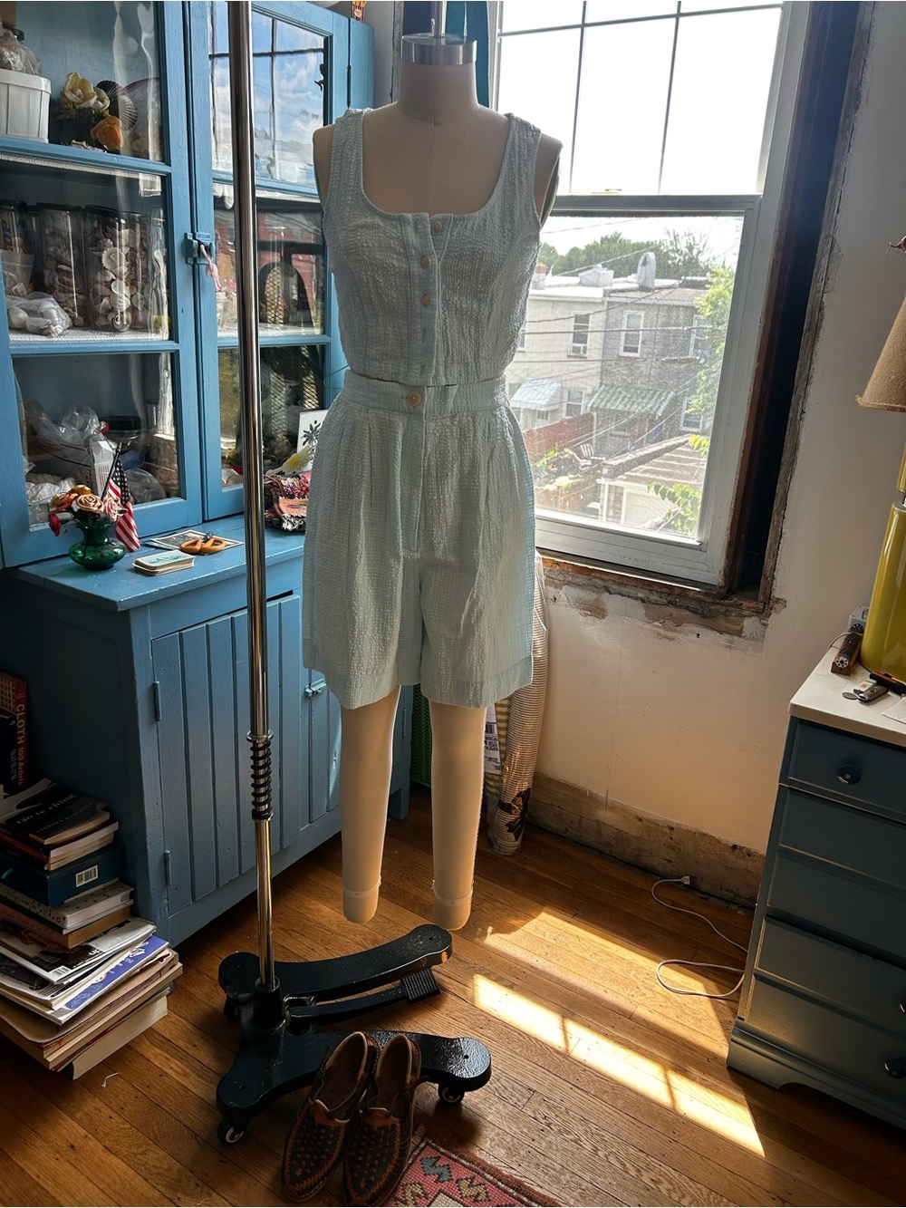 Ilana Kohn Light Blue Seersucker Set - Women